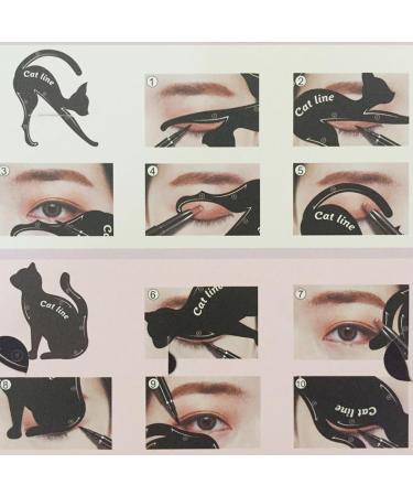Housoutil 2pcs Eyeliner Stencil Cat Eye Stencil Eyeshadow Stencil Template Eye Shadow 9.00X7.00X0.10CM As Shown - Buy Online on GoSupps.com