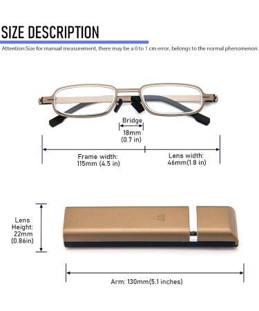 Cokobin Ultra-Light Reading Glasses - Metal Frame Ultra-Thin Visual Aid Full Frame Includes Glasses Case - 1 Diopter for Men & Women (Gray) - Buy Online on GoSupps.com