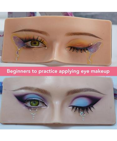 4 Sets Eye Makeup Practice Board Reusable Easy Coloring Simulation Skin Texture Eye Closing 3D Eye Makeup Practice Board - Buy Online on GoSupps.com