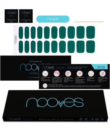  NOOVES NOOVES Emerald Oasis Set of 20 Premium Semi-Cured Gel Nail Polishes with 1 Nail File and 1 Vegan Orange Stick - Buy Online on GoSupps.com