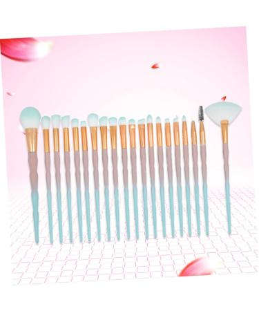 FOMIYES 20pc Makeup Tools Spray Blue Fur Handle Unicorn Shadow Eye Beauty Soil Stone Brush - Buy Online on GoSupps.com