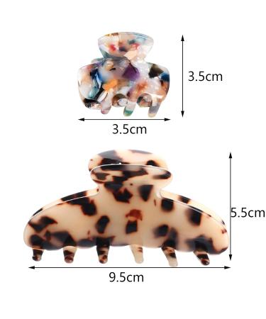 Vegcoo 6-Piece Acetate Hair Clip Set for Women | Vintage Large & Small Hair Clips for All Hair Types - Perfect for Thin & Thick Hair - Buy Online on GoSupps.com