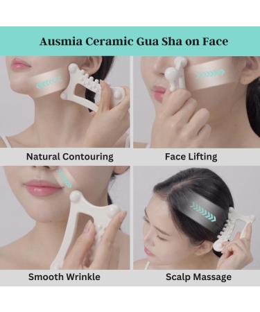 Premium Face & Body Gua Sha Tool | Lymphatic Drainage & Muscle Relief | Ceramic Gua Sha Facial Massage Board - Buy Online on GoSupps.com