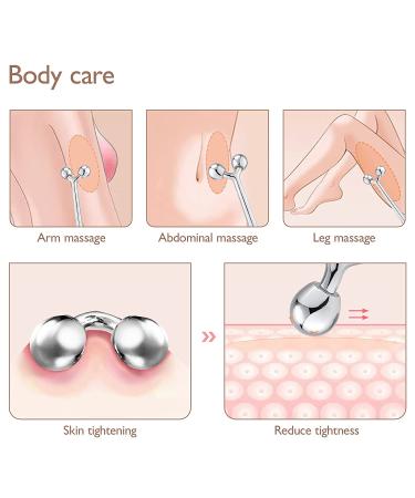 Tekson 3D Metal Facial Roller Massager for Anti-Aging, Skin Tightening, Reduce Puffiness & Wrinkles - Zinc Alloy - Buy Online on GoSupps.com