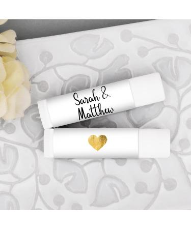 Personalized Lip Balm Favors Wedding Favors Bridal Shower Favors Bridesmaid Gift Gold Heart Lip Balm Favors - Set of 24 - Buy Online on GoSupps.com