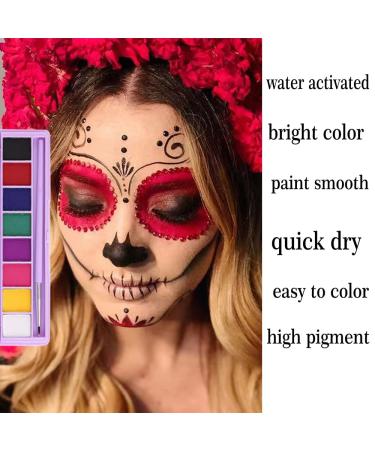 Yeweian 8 Colors Water Activated Eyeliner Palette - Hydra Graphic Neon Face Paint Set - Buy Online on GoSupps.com