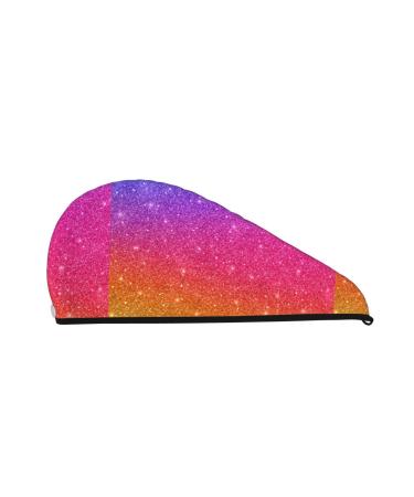 Ultra Plush Microfiber Hair Towel Wrap for Women Ultra Absorbent Twist Hair Turban Drying Cap Hair Wrap for Drying Curly Long & Thick Hair-Holiday Shiny