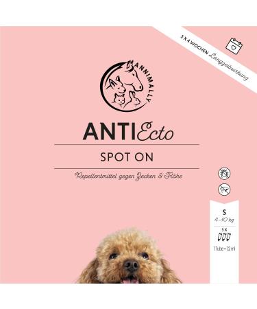 Annimally Flea and Tick Protection Spot On for Dogs - Effective Long-Lasting Tick Remedies for Small Dogs (4-10kg) - 3-Month Flea and Tick Defense - Buy Online on GoSupps.com