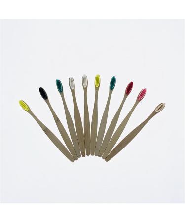 Xintaosm Charcoal Bamboo Toothbrush Set | Medium-Soft Bristle | 10-Pack Eco-Friendly Oral Health Accessories - Buy Online on GoSupps.com