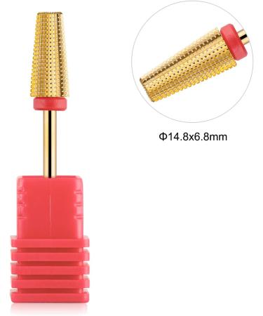 BNG 5-in-1 Carbide Nail Drill Bit for Fast Acrylic & Hard Gel Removal - Tungsten Steel Manicure Pedicure Tool - Fine Gold - Buy Online on GoSupps.com
