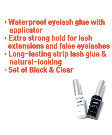 Waterproof Eyelash Glue Set - Extra Strong Hold for Lash Extensions & Strip Lashes | Long-Lasting Natural-Looking Adhesive with Applicator - Buy Online on GoSupps.com
