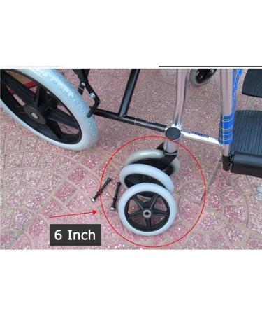 Wheelchair Wheels Wheelchair Front Castor 6 Inch Rubber Wheelchair Front Wheels Universal Wheelchair Replacement Parts - Buy Online on GoSupps.com