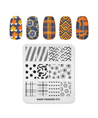 Alexnailart Nail Stamping Plate Nail Art Plates Image Template Transfer Stencils Manicure Printing Nail Art DIY Tool (FASHION 075)