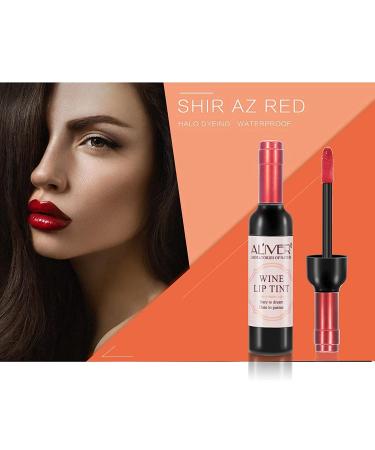 6 Colors Wine Lip Tint Set | Long Lasting Waterproof Lip Stain | Matte Liquid Lipstick Set for Girls and Women - Buy Online on GoSupps.com