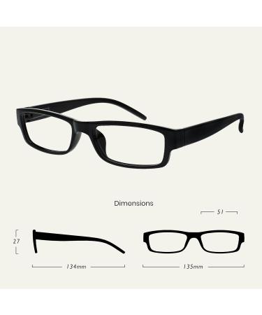 Buy UV400 Black Brown Gray Reading Glasses 4-Pack | Stylish & Comfortable +2.50 Diopters for Men & Women - Buy Online on GoSupps.com