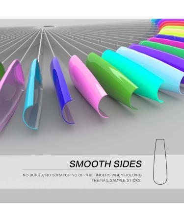 50pc Clear Fan-shaped Nail Art Swatches Sticks for Practice and Display - Keilend - Buy Online on GoSupps.com