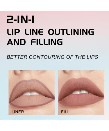 Young Vision Gourd-Shaped Liquid Lipstick & Lipliner - Nude Matte Perfection for International Shipping - Buy Online on GoSupps.com