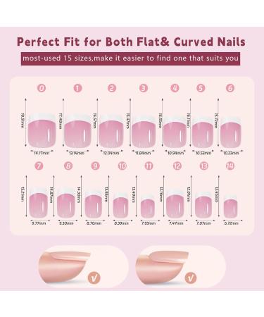 Fake Nails with White Tips Artificial Full French Nails for Women - Makeup Supplies for Gathering Wedding Dating Home Traveling Skoulazeo 03 - Buy Online on GoSupps.com