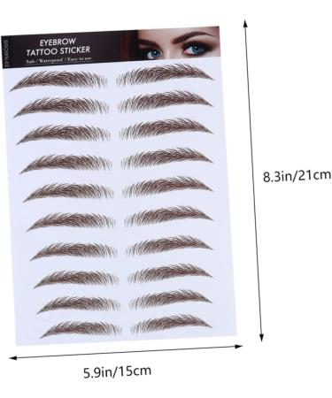 NOLITOY 5pcs Eyebrow Stickers Instant Transfer Black Stickers Eyebrow Stencils Make up 3d Transfer Stickers - Buy Online on GoSupps.com