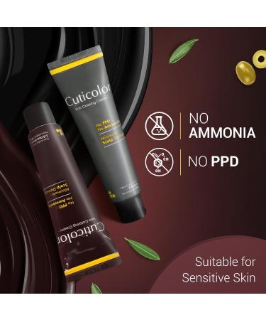 Cuti.colour Permanent Hair Color Cream 60g - Ammonia & PPD Free Sensitive Skin Formula Scalp Health Enriched with Portulaca & Boseivela - Black - Buy Online on GoSupps.com