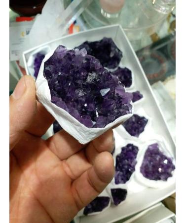 14 Uruguay Natural Amethyst Quartz Original Raw Stones and Minerals Natural Luster - Buy Online on GoSupps.com