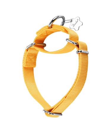 Then martingal collars for dogs adjustably durable no escape stop pull dog collar nylon for large/medium/small dogs (L (42cm-66cm) light yellow) l (42cm-66cm) light yellow