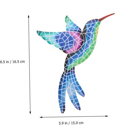 GARVALON Mosaic Hummingbird Wall Pendant Creative Iron Art Craft Wall Ornament for Home Decor Unique Bird - Buy Online on GoSupps.com