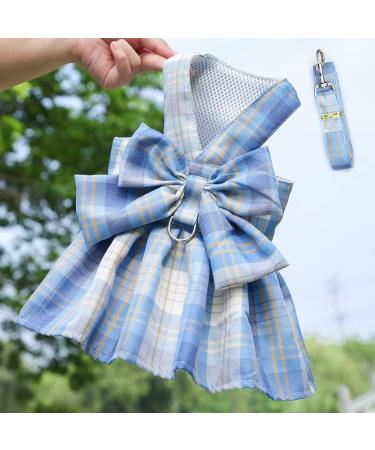 Clopon Dog Dress for Summer | Cute Small Dog Harness Costume | Tutu Dress for Puppy | S 3PCS (Small - 4-6lbs) - Buy Online on GoSupps.com
