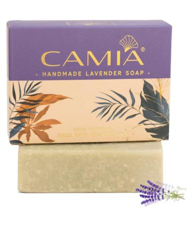 100% Organic Handmade Lavender Soap For Bath | Natural Soap for Healthy Skin & Relieving Stress | Suitable for All Skin Types | Free from Chemi-cal Sulphate & Paraben | | (4.2 Oz)