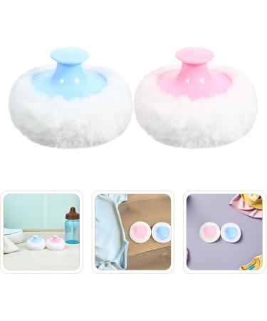 6 Pi ces Lot de 6 Houppettes Douces pour B b Applicateur de Poudre en Peluche Hypoallerg nique Couleurs Bleu Ciel et Rose ponge Poudre Corps Soin B b Peau Sensible Usage - Buy Online on GoSupps.com