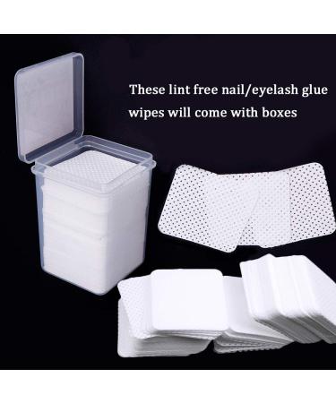 800 PCS Lint Free Nail Wipes by EBANKU - Non Woven, Perfect for Lash Glue, Nail Polish Remover & Extensions - Buy Online on GoSupps.com