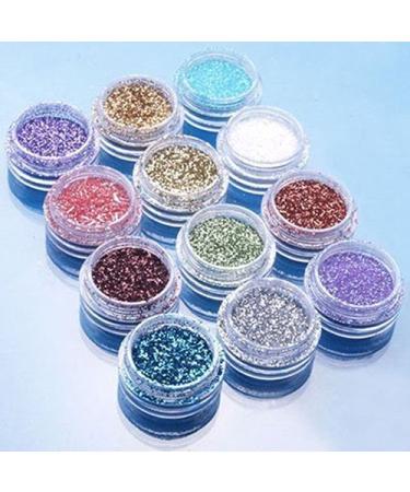 Bodhi2000 Glitter Powder Set for Nail Art 12 Colors