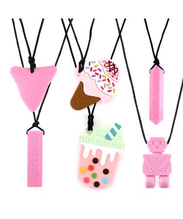 Sensory Chew Necklaces - Chewy Necklaces for Kids with Autism Sensory Chew Toys for Autistic Children and Oral Chew Toys for Sensory Stimulation