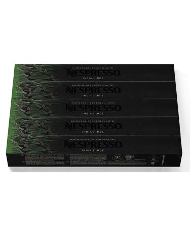 Nespresso India Pack of 5 boxes of 10 tight espresso capsules (50 capsules in total)