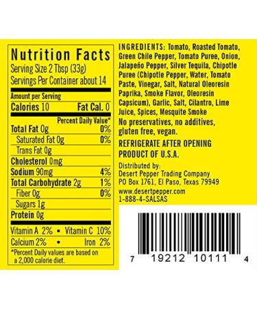 Desert Pepper Tequila Salsa - Medium Burn - 16oz (1 Pack) - Authentic and Flavorful Mexico-inspired Salsa - Buy Online on GoSupps.com