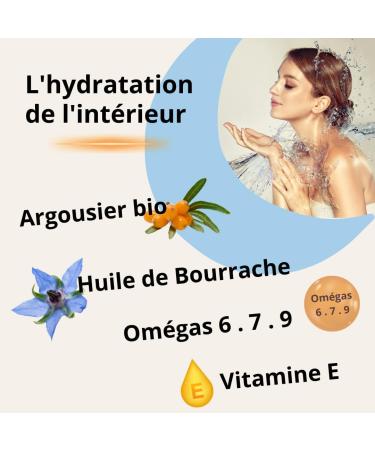 NUTRIG E - Hydra-Fort - Dryness of Mucous membranes & Skin - Moisturizes & Protects Cells Restores Flexibility Elasticity & Nourishes Skin - 2 to 4 doses/day - 60 Capsules - Made in France - Buy Online on GoSupps.com