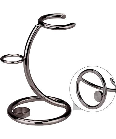Stainless Steel Shaving Brush Stand & Razor Holder for Shower Room - Bathroom Shaver Kit Organizer (Brushed Nickel) - Buy Online on GoSupps.com