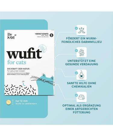 Dr. Sam Wurmkur Secondary Tablets for Cats Over 5kg - Support Natural Gastrointestinal Function After Worm Infestation - Buy Online on GoSupps.com