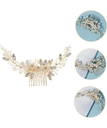 Angoily 1pc Pearl Comb Bridal Hair Comb Wedding Hair Accessory Tiara Rhinestone Barrettes Handmade Comb Barrette Wedding Hair Comb Hair Accessories Hanfu Headgear The Photo Bride - Buy Online on GoSupps.com