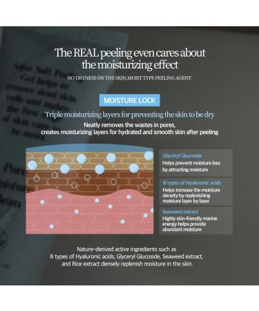 LU'PIUM Aqua Soft Peeling Gel - Dead Skin cell Remover Face Scrub for Sensitive Skin with natural ingredients - 8 types of hyaluronic acids Glyceryl Clucoside Seaweed extract Rice extract 3.38 Fl. Oz - Buy Online on GoSupps.com