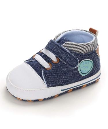 MASOCIO Baby Boy First Walking Shoes Infant Toddler Trainer Soft Sole Anti-Slip Prewalker 3-6 Months Blue - Buy Online on GoSupps.com