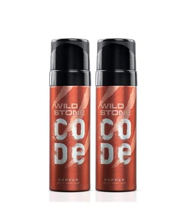 BuyAl Code Copper No Gas Body Perfume for Men Long Lasting Energetic Fragrance for Party Wear Pack of 2 (120ml each)
