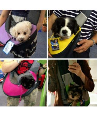 Petemoo Portable Dog & Cat Shoulder Bag Carrier - Breathable Mesh Travel Bag for Pets (Up to 2.5kg) - Purple - Buy Online on GoSupps.com