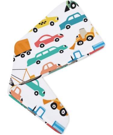 Cartoon Cars Microfiber Hair Towel Wrap for Women - Super Absorbent 10"x26" Hair Turban with Button - Buy Online on GoSupps.com