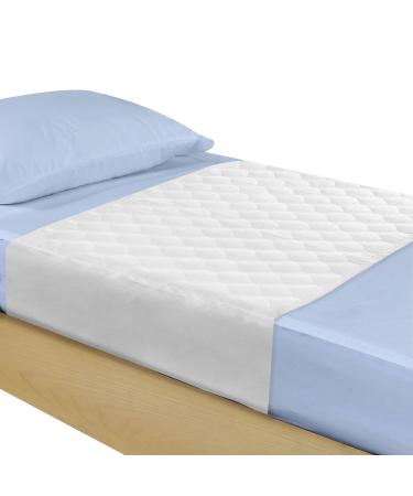 Heavy Absorbency Bed Pads with Tuckable Sides (34'' X 36''), Washable and Reusable Incontinence Bed Underpads 2 Pack