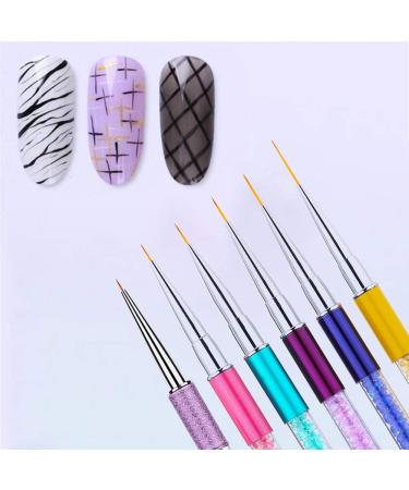 5-Part Nail Brush Set for Acrylic & UV Gel Nail Art | DIY Nail Design Tools - Buy Online on GoSupps.com