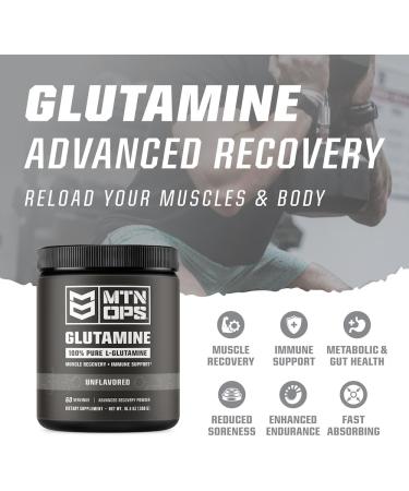 Buy MTN OPS L-Glutamine Powder 60 Servings - 100% Pure Muscle Recovery Supplement Unflavored 5g per Serving Fast International Shipping - Buy Online on GoSupps.com