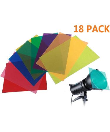 Best Starloop 18 Pack Light Gels Colored Overlays Transparency Color Film Plastic Sheets Correction Gel Light Filter Sheet  20x20cm 9 Assorted Colors 2 Sets - Buy Online on GoSupps.com