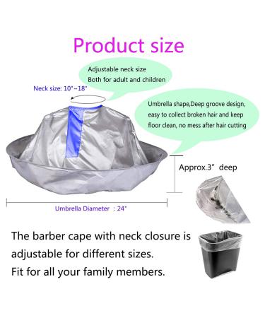 Barber Salon Hair Cutting Cape - Adult Silvery and Blue - Buy Online on GoSupps.com