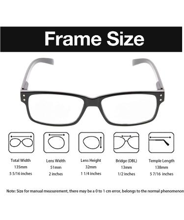 Reducblu Spring Hinge Reading Glasses - 8 Pairs Mix (2.5 Diopters) for Women and Men - Buy Online on GoSupps.com